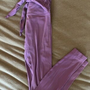 Lululemon Purple/Pink Yoga Pants with Tie Waist
